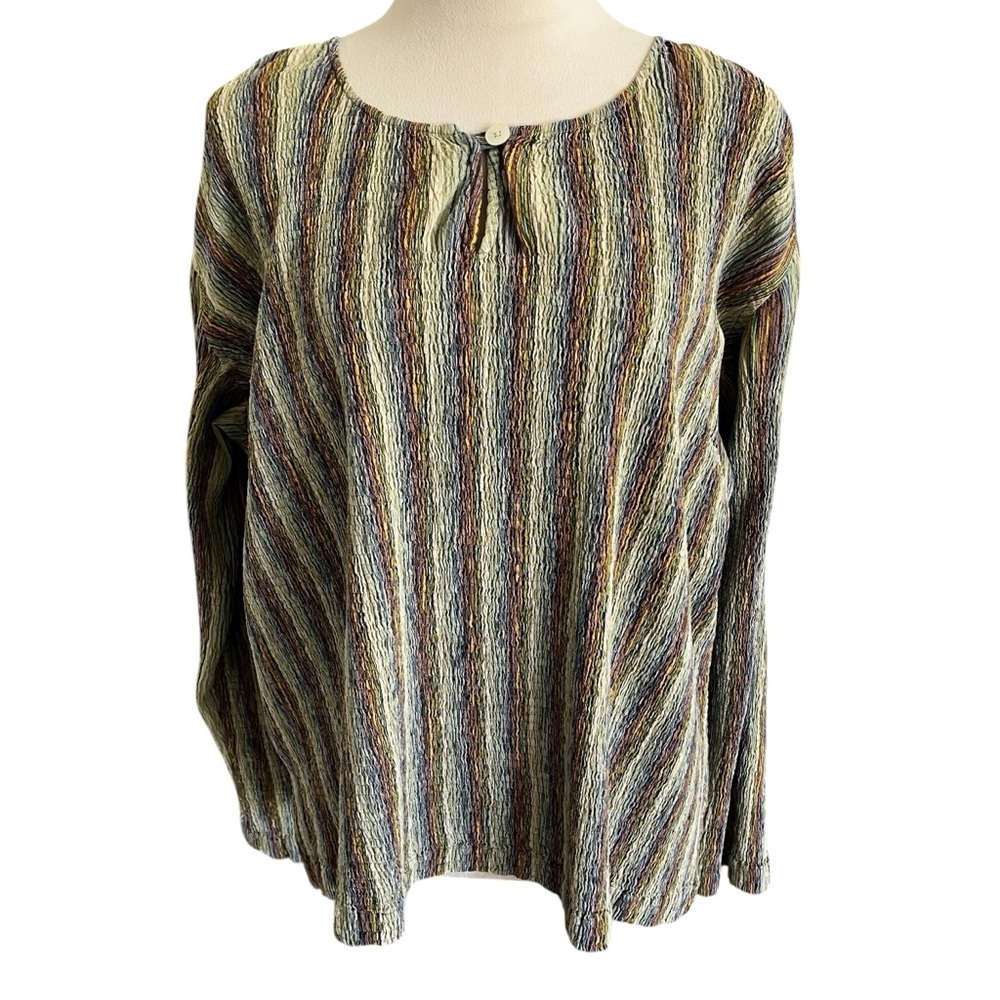 The Territory Ahead Multicolor Striped Long Sleeve Blouse